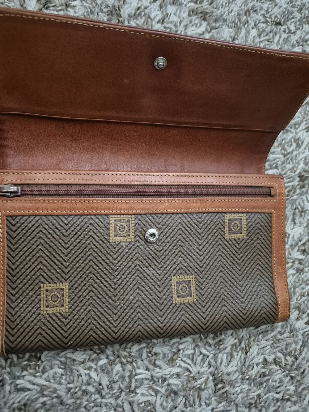 💕VTG Texier Brown Leather Wallet - Made In France💕